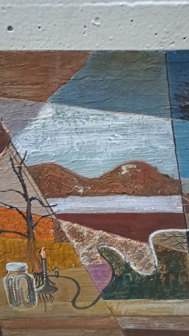 G. Kosanovic Signed Textured Abstract Landscape Tree Painting - 3