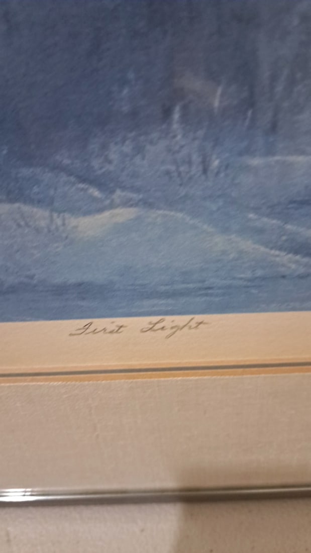 Jean Myers Into Light Framed Signed Numbered Print Winter Mountain Landscape - 4