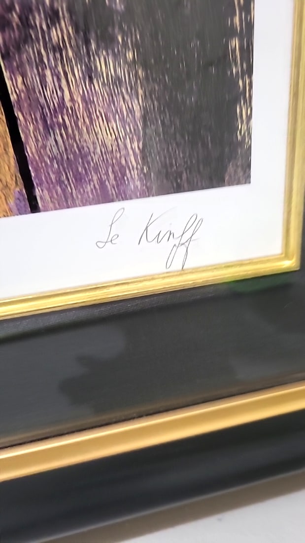 Le Kinff Framed Art Print, Annabella Seriolithograph Woman With Flowers, Blackgold Frame, 40 X 36... - 2