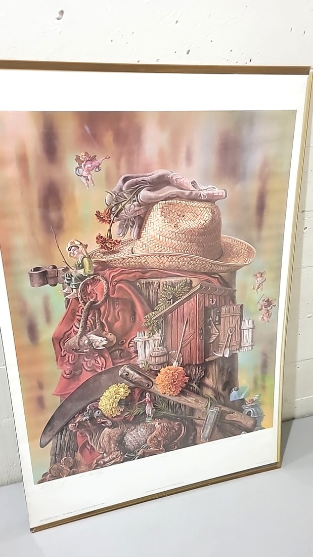 Aaron Bohrod Still Life In The Country Offset Lithograph, Marine Banks Of Madison, 1981: Good, behind a plexi sheet36x24x1 - 1 lb attention – shipping artwork is very expensive. The shipping price shown in the listing is the liveshipping service by liveauctioneers. We offer our own