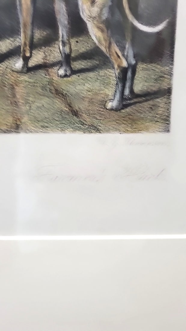 J.F. Herring Farmers Hack Hand Colored Engraving Framed Print Signed By D.G. Thompson - 4