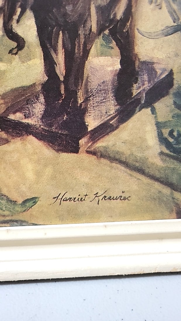 Harriet Krawiec Signed Framed Sunflower Still Life Artwork As Is - 5