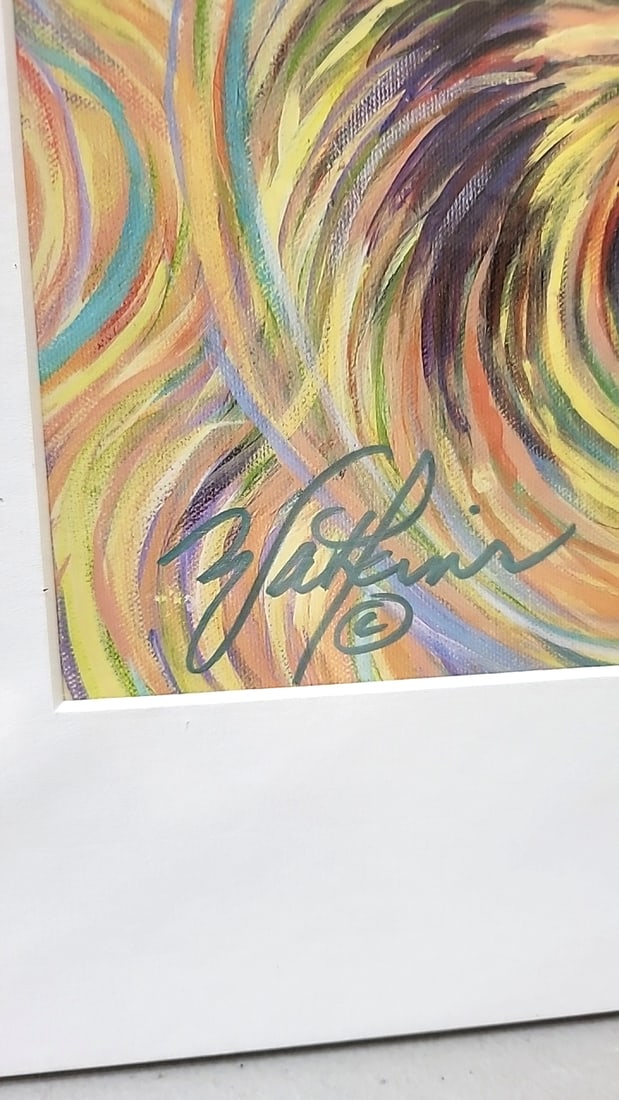 Julia Watkins "stallions" Energism Abstract Horse Matted Art Print - 4