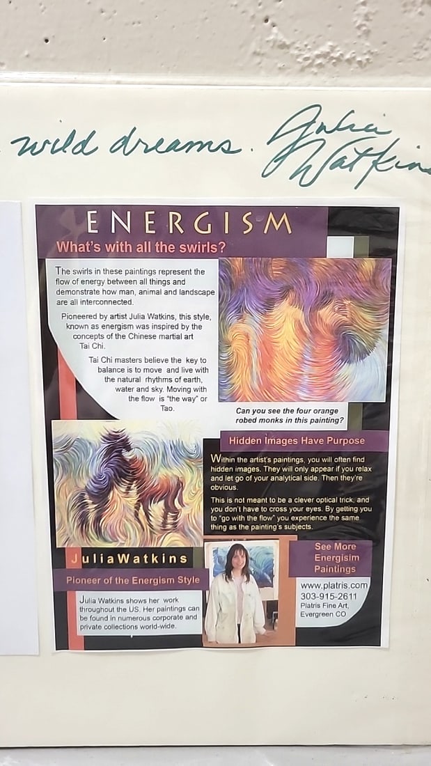 Julia Watkins "stallions" Energism Abstract Horse Matted Art Print - 7