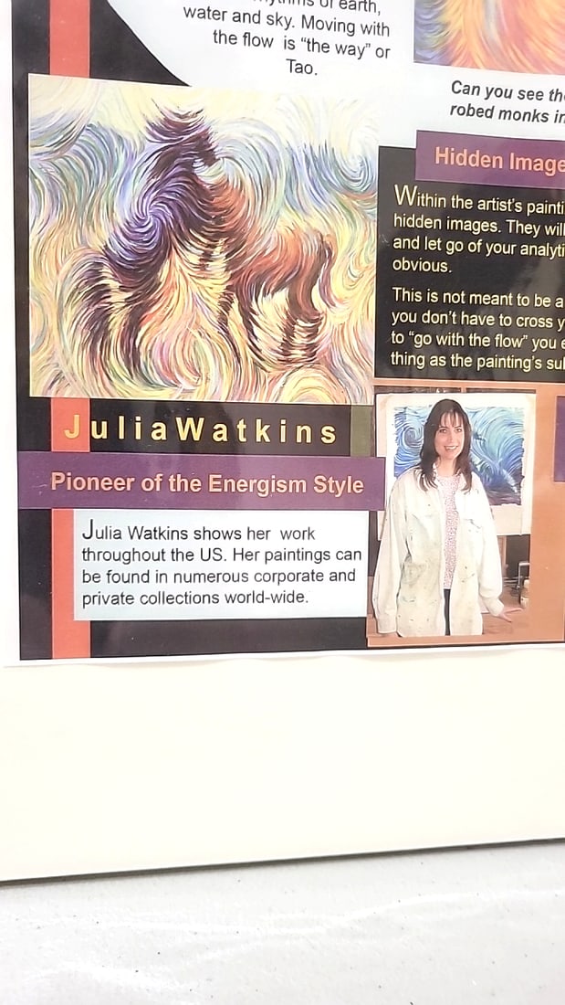Julia Watkins Four Monks Energism Signed Matted Art Print - 8
