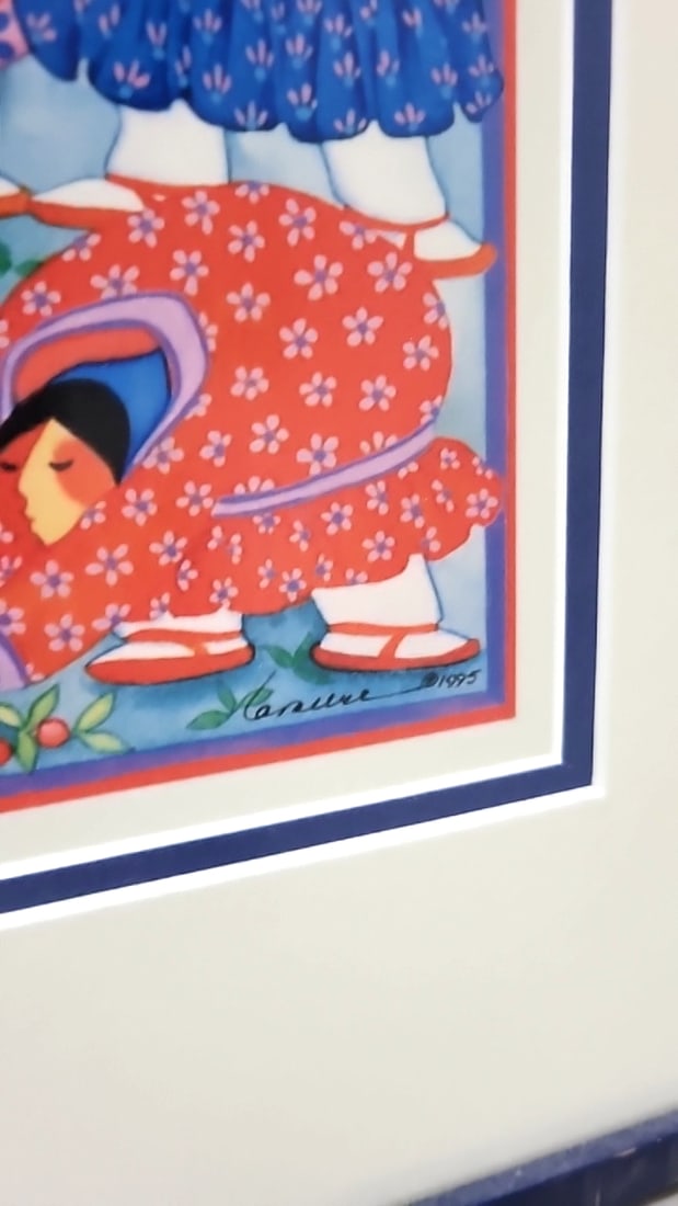 Barbara Lavallee Framed Set Of 6 Alaska Native Winter Scene Art Prints - 11