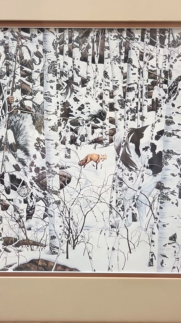 Bev Doolittle Woodland Encounter Framed Native American Horse Aspen Forest Print - 2