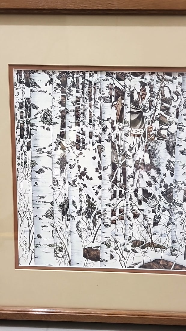 Bev Doolittle Woodland Encounter Framed Native American Horse Aspen Forest Print - 3