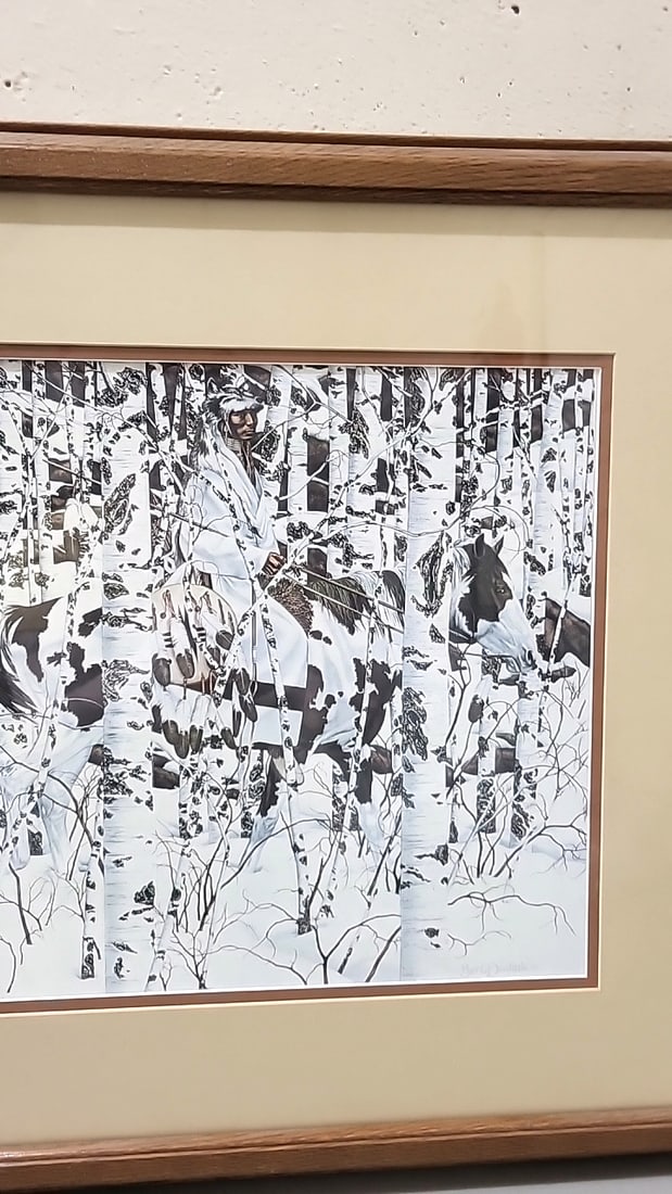 Bev Doolittle Woodland Encounter Framed Native American Horse Aspen Forest Print - 4