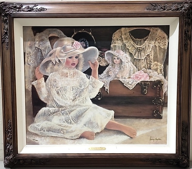 Corinne Layton Somewhere In Time Framed Limited Edition Print Victorian Doll Art: 31. 5x27. 5x3 10lb attention – shipping artwork is very expensive. The shipping price shown in the listing is the liveshipping service by liveauctioneers. We offer our own in-house shipping as