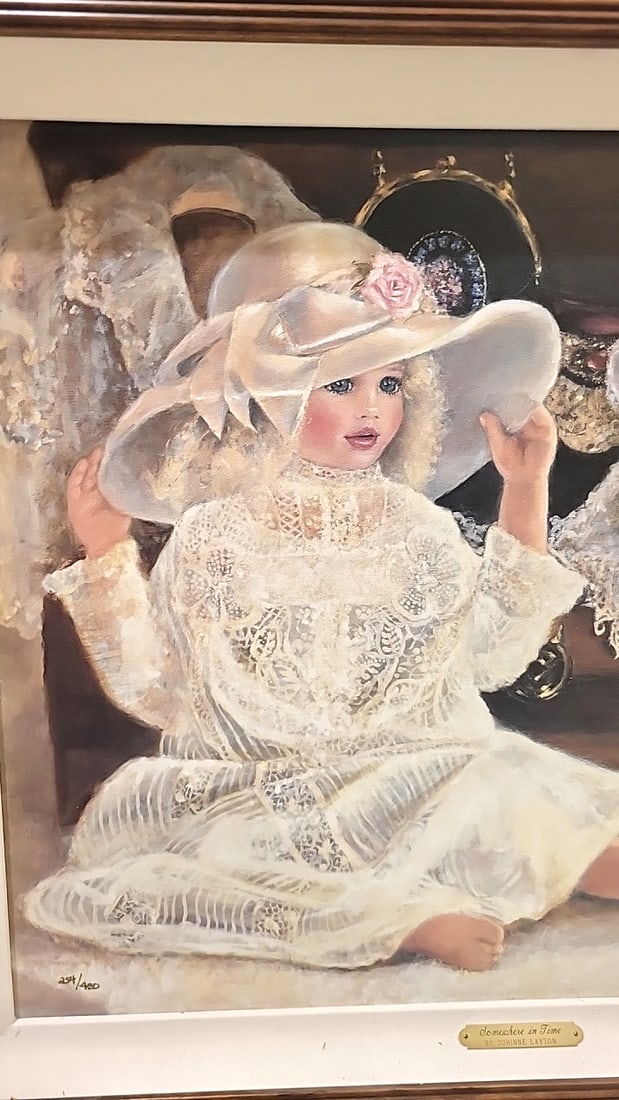 Corinne Layton Somewhere In Time Framed Limited Edition Print Victorian Doll Art - 2