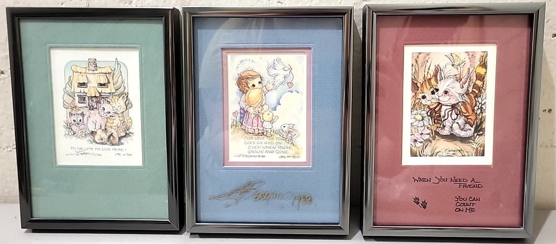 Lot Of 3 Jody Bergsma Framed Signed Numbered Art Prints, Cats Children: 5. 5x7. 5x3 1lb attention – shipping artwork is very expensive. The shipping price shown in the listing is the liveshipping service by liveauctioneers. We offer our own in-house shipping as well
