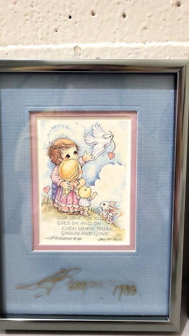 Lot Of 3 Jody Bergsma Framed Signed Numbered Art Prints, Cats Children - 4
