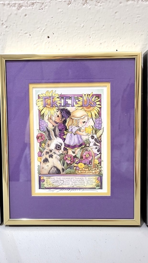 Jody Bergsma Lot Of 3 Framed Fantasy Fairy Art Prints, Frog & Friends - 5