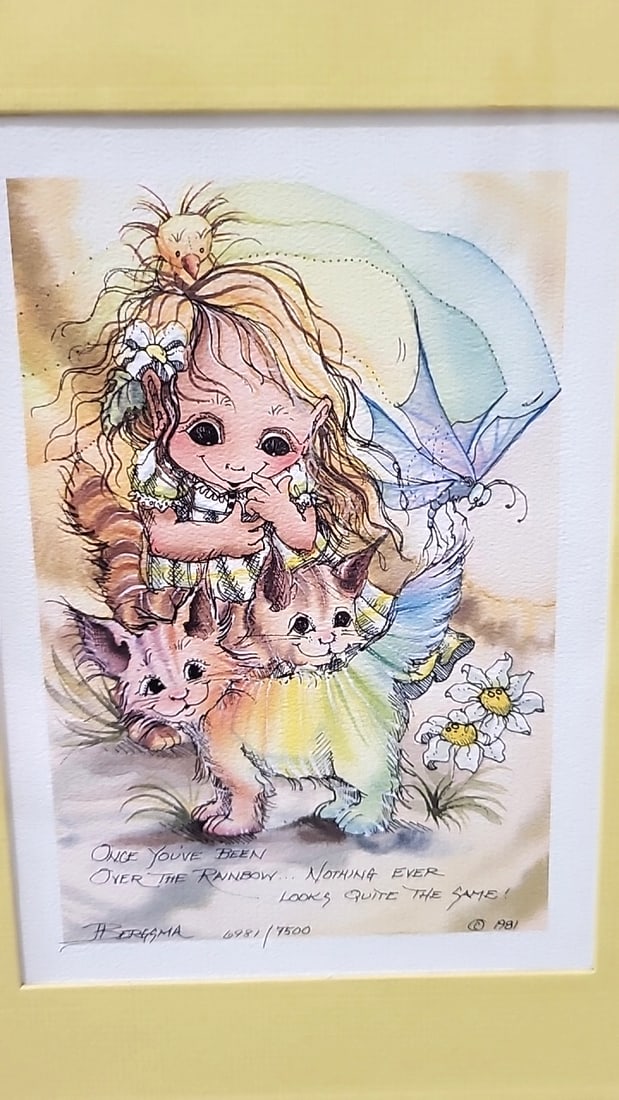 Jody Bergsma Lot Of 3 Framed Fantasy Fairy Art Prints, Frog & Friends - 9