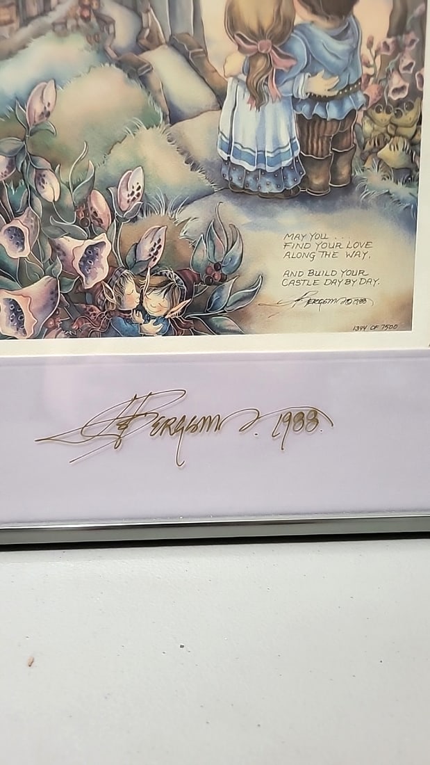 Lot Of 4 Jody Bergsma Framed Prints Wizard Castle Children Cats Frogs - 10