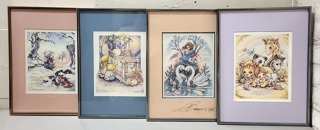 Lot Of 4 Jody Bergsma Framed Prints 1 Frame Missing Glass Child In Snow Swans Animals Praying Bed: 12. 5x16. 5x4 5lb attention – shipping artwork is very expensive. The shipping price shown in the listing is the liveshipping service by liveauctioneers. We offer our own in-house shipping as we