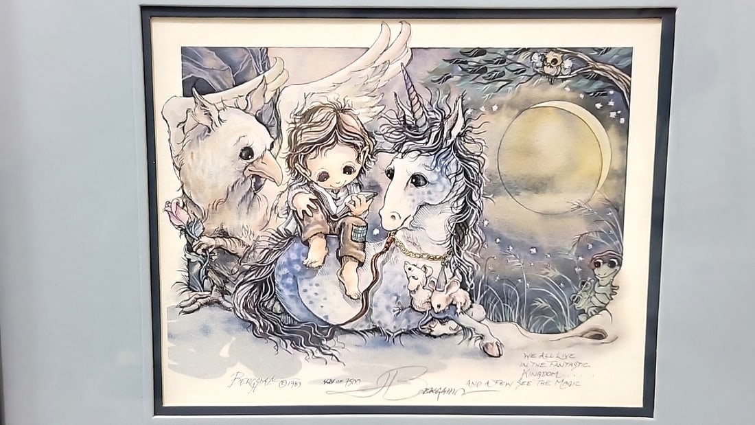 Lot Of 4 Jody Bergsma Framed Limited Edition Prints Horse Children Fox Lake Bunny Cats - 11