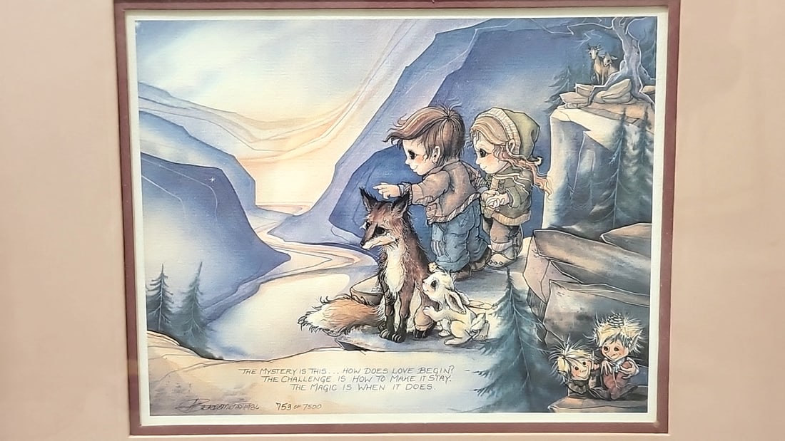 Lot Of 4 Jody Bergsma Framed Limited Edition Prints Horse Children Fox Lake Bunny Cats - 7