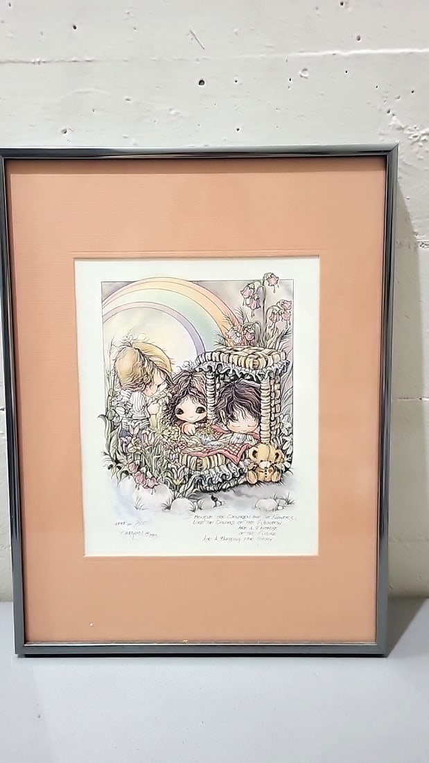 Lot Of 4 Jody Bergsma Signed Numbered Framed Prints Unicorn Children Wizard Animals Pegasus Dove - 2