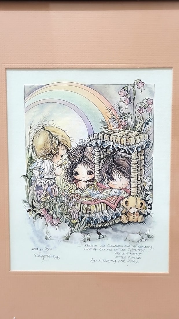 Lot Of 4 Jody Bergsma Signed Numbered Framed Prints Unicorn Children Wizard Animals Pegasus Dove - 3