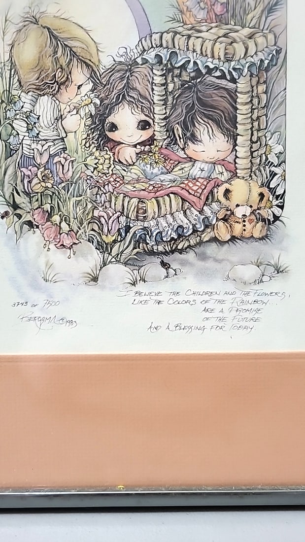 Lot Of 4 Jody Bergsma Signed Numbered Framed Prints Unicorn Children Wizard Animals Pegasus Dove - 4