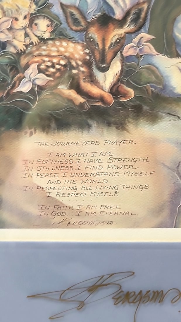 Lot Of 4 Jody Bergsma Signed Numbered Framed Fantasy Art Prints Children Lion Pegasus Unicorn Geese - 11