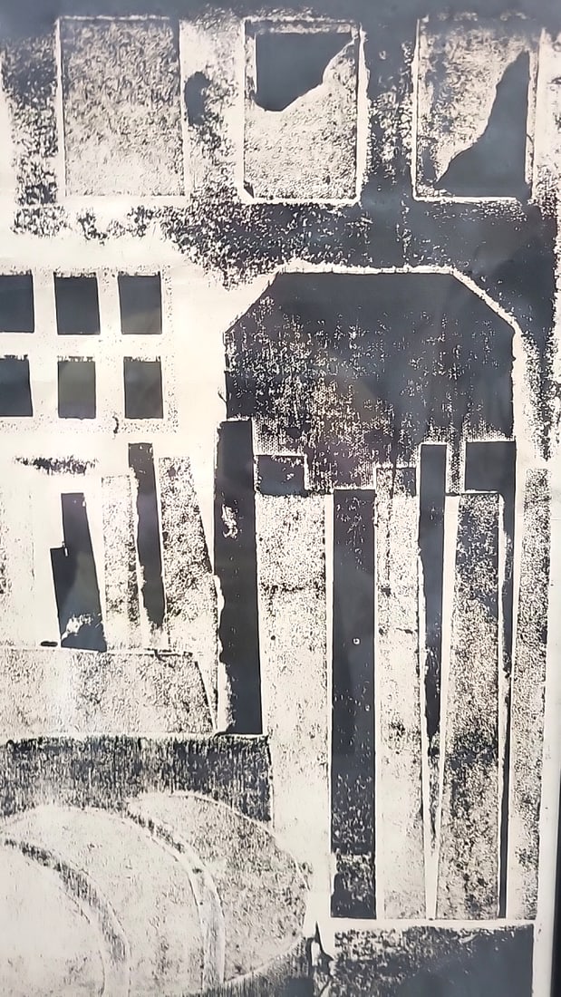Niki Lonski Black And White Abstract Architectural Framed Print, Signed - 3