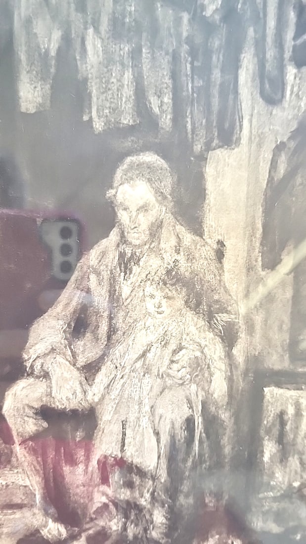 Jospeh Israels Framed Jozef Israels Sepia Art Print, Cobbler Workshop Scene - 4