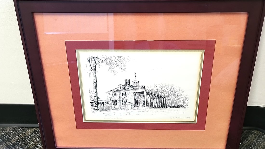 Barbara Atalay Mount Vernon East Front Framed Signed Print 302/400: 22x19x2 5 attention – shipping artwork is very expensive. The shipping price shown in the listing is the liveshipping service by liveauctioneers. We offer our own in-house shipping as well