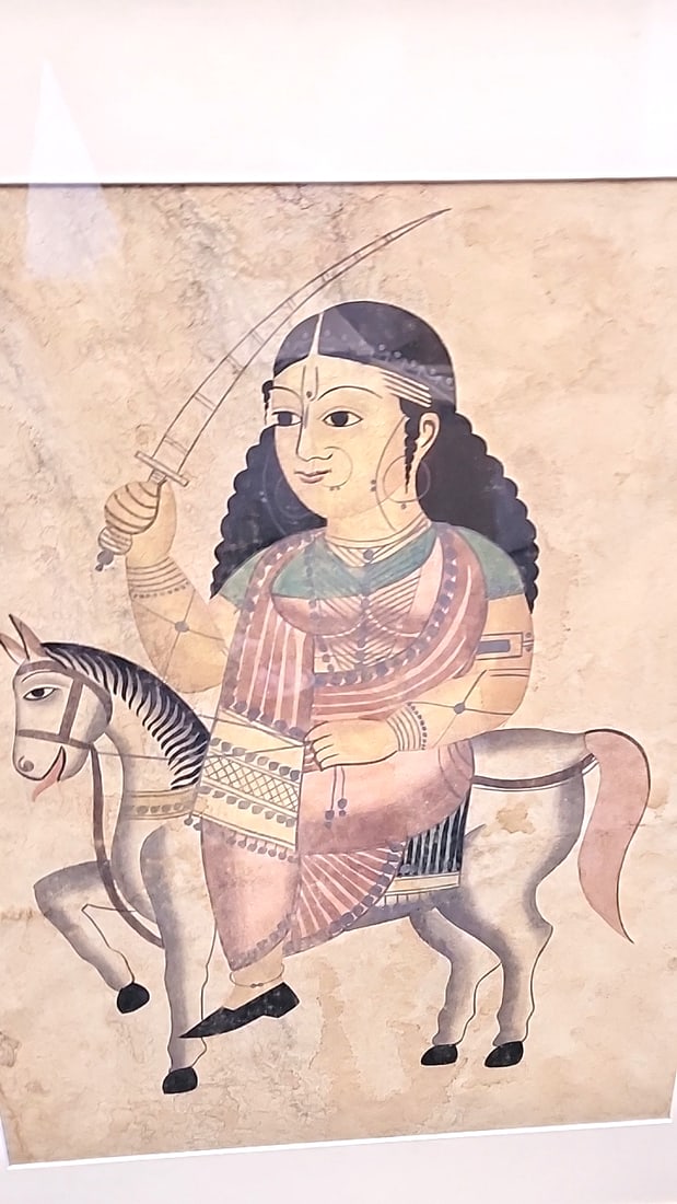 Pair Of Framed Indian Miniature Style Paintings, Horse Rider And Seated Figure - 3