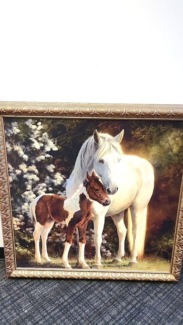 B. Marris Signed Numbered Mare And Foal Framed Giclee: 40x40x5 8 attention – shipping artwork is very expensive. The shipping price shown in the listing is the liveshipping service by liveauctioneers. We offer our own in-house shipping as well
