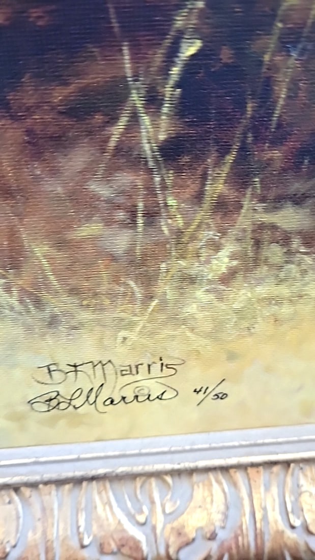 B. Marris Signed Numbered Mare And Foal Framed Giclee - 4