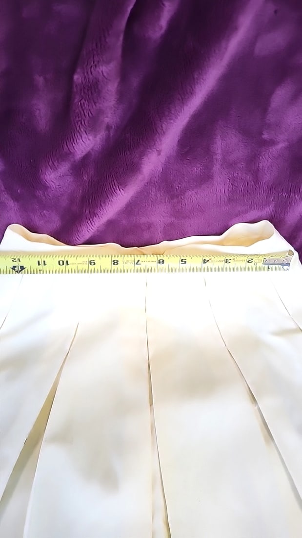 1050s Yellow Pleated A-Line Skirt with Union Made Label - 7