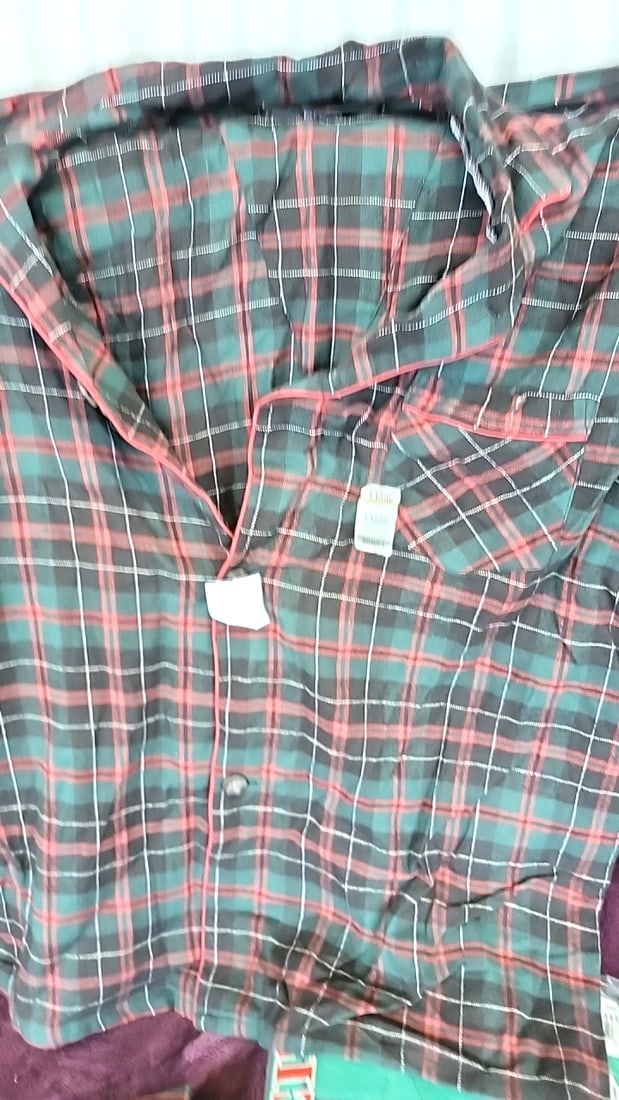 Men's Flannel Pajamas Lot John Weitz Teal & Colours Alexander Julian Plaid Large - 4
