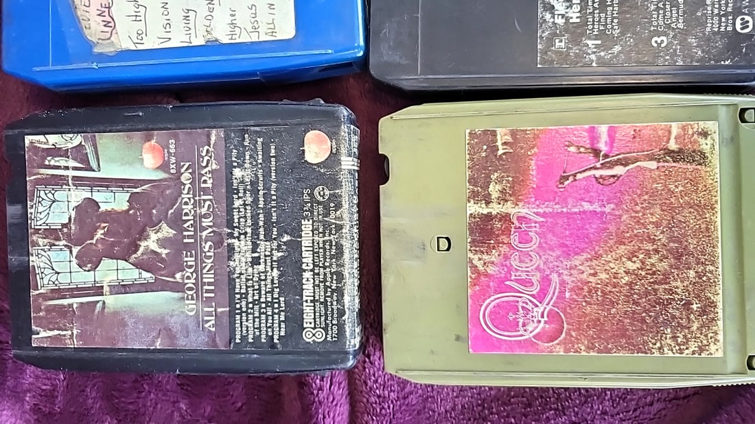 8-Track Tape Cartridge Lot: George Harrison, Queen, Fleetwood Mac, Led Zeppelin, Stevie Wonder, M... - 2