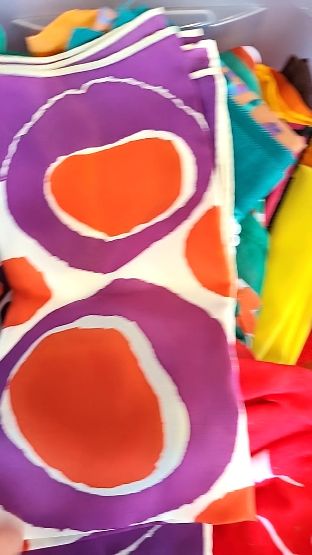 Lot of Vintage Assorted Colorful Patterned Scarves Bandanas Made in USA - 2