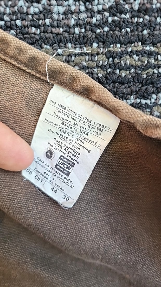 Vintage Carhartt Brown Duck Canvas Double-Front Bib Overalls - 7