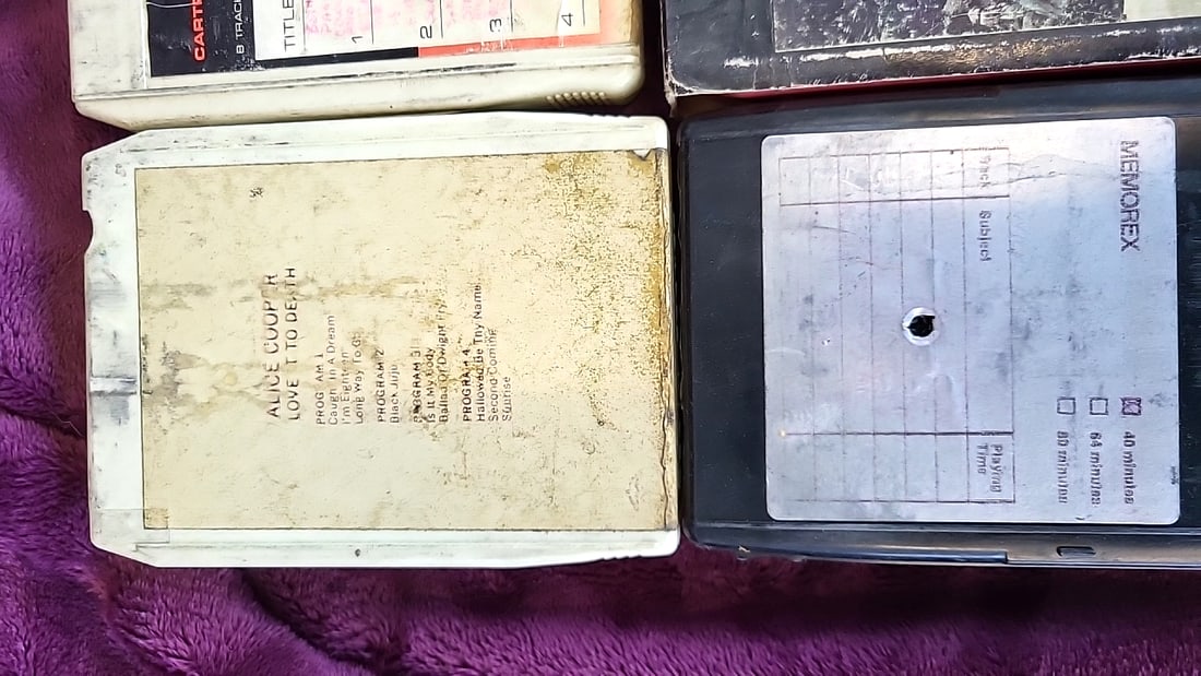 8-Track Tape Cartridge Lot with Sony ST-P20, YES, War, Alice Cooper, Average White Band - 2