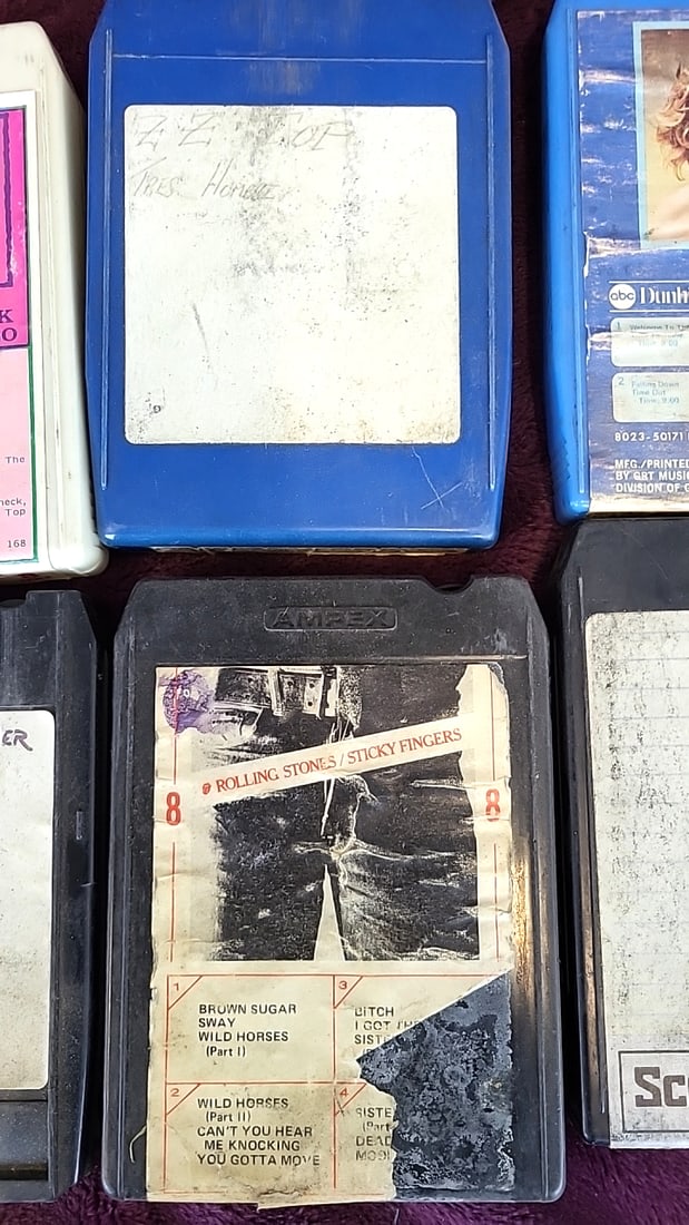Lot of 6 8-Track Tapes: Rolling Stones Sticky Fingers, Joe Walsh So What, Hudson & Landry, Scotch... - 2