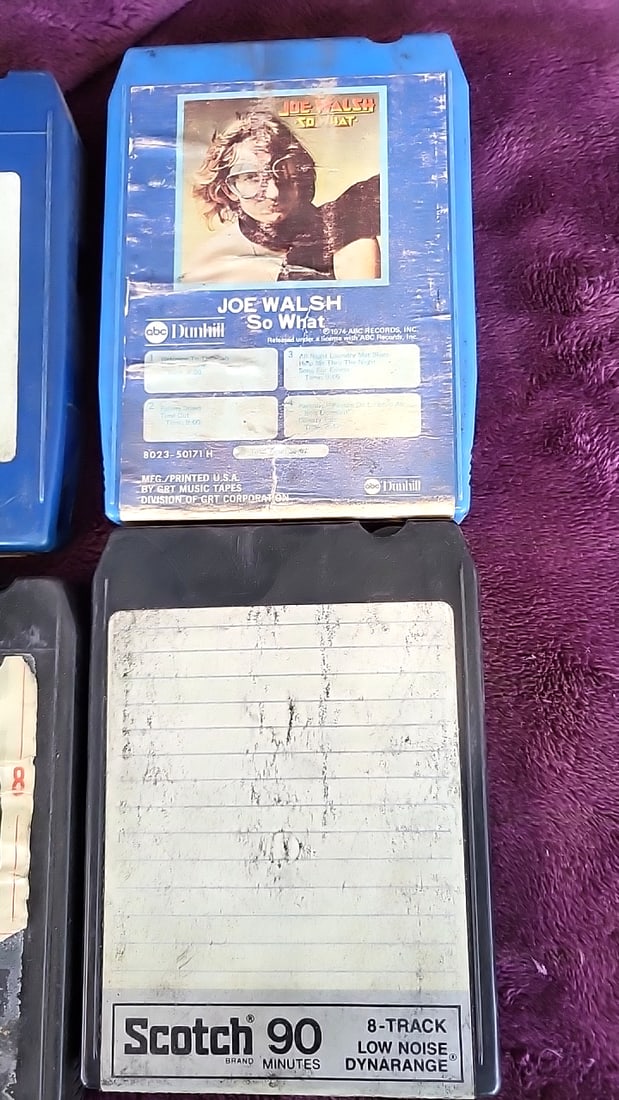 Lot of 6 8-Track Tapes: Rolling Stones Sticky Fingers, Joe Walsh So What, Hudson & Landry, Scotch... - 3