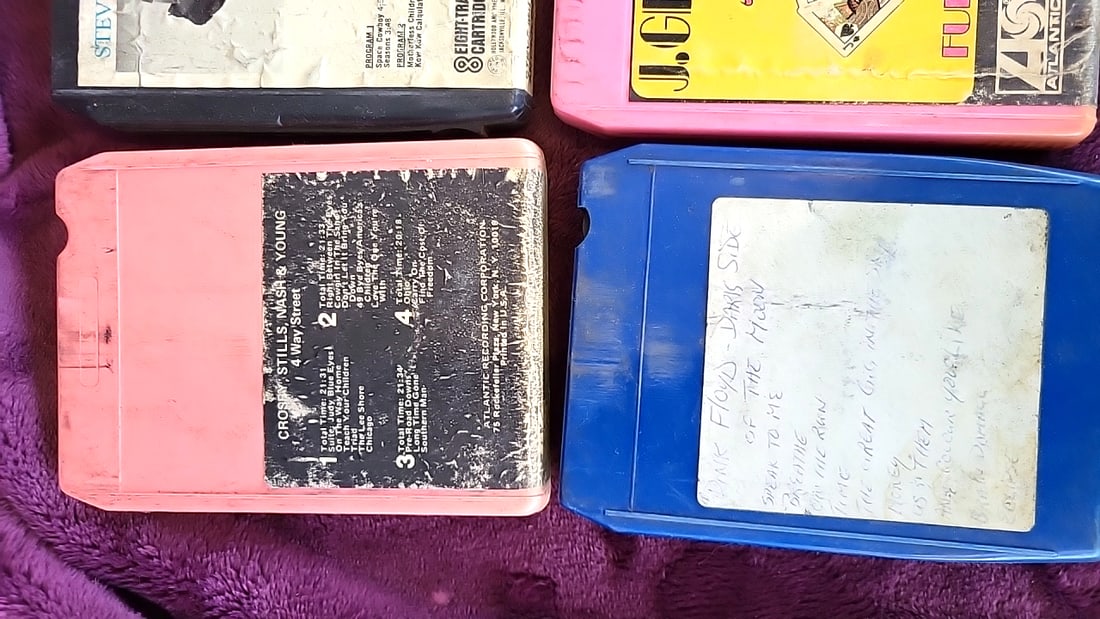 Lot of 6 8-Track Tapes Pink Floyd CSNY Steve Miller Band BTO J. Geils Band - 2