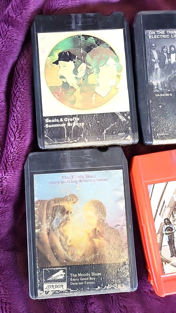 Vintage 8-Track Tape Lot: Fleetwood Mac, ELO, Moody Blues, Seals & Crofts, The Byrds - 2