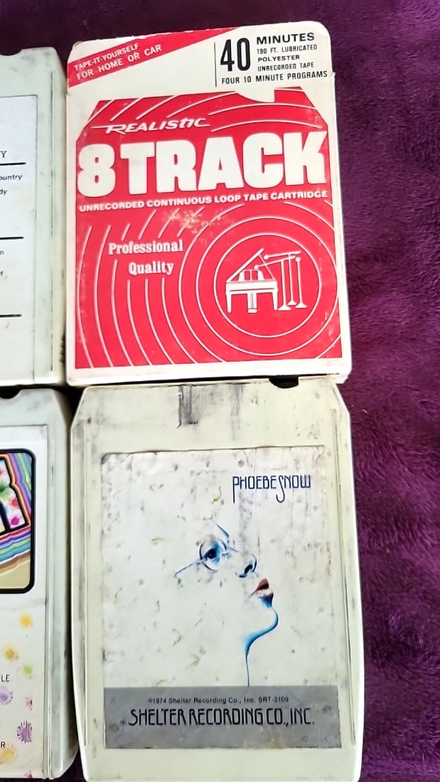Lot of 6 8-Track Tapes: McCartney Ram, Rolling Stones Sticky Fingers, Phoebe Snow, Realistic - 4