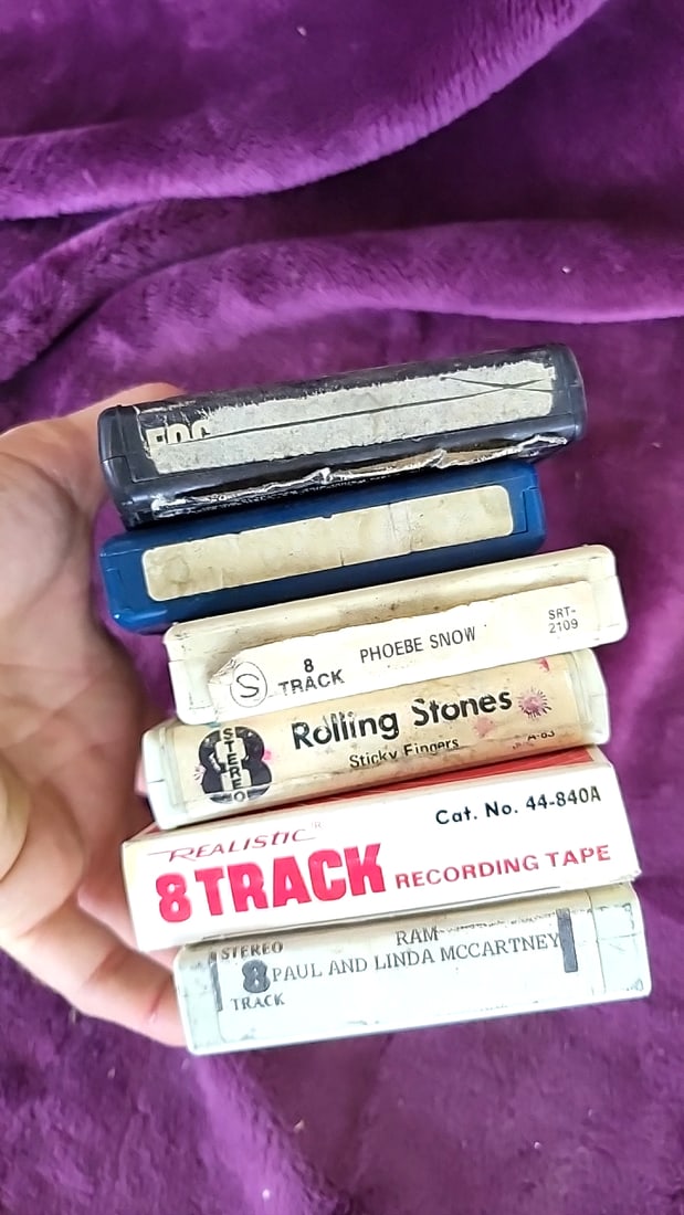 Lot of 6 8-Track Tapes: McCartney Ram, Rolling Stones Sticky Fingers, Phoebe Snow, Realistic - 5