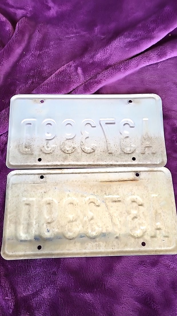 Washington State License Plate Pair A37399D Mount Rainier 2001/2006 Tabs - 2