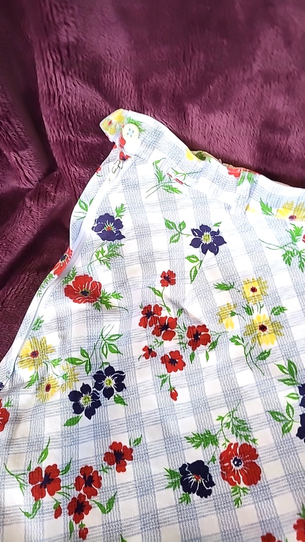 Summit of Boston White Plaid Floral A-Line Skirt Red Navy Yellow - 3