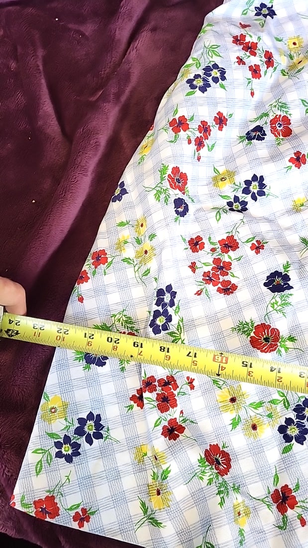 Summit of Boston White Plaid Floral A-Line Skirt Red Navy Yellow - 8