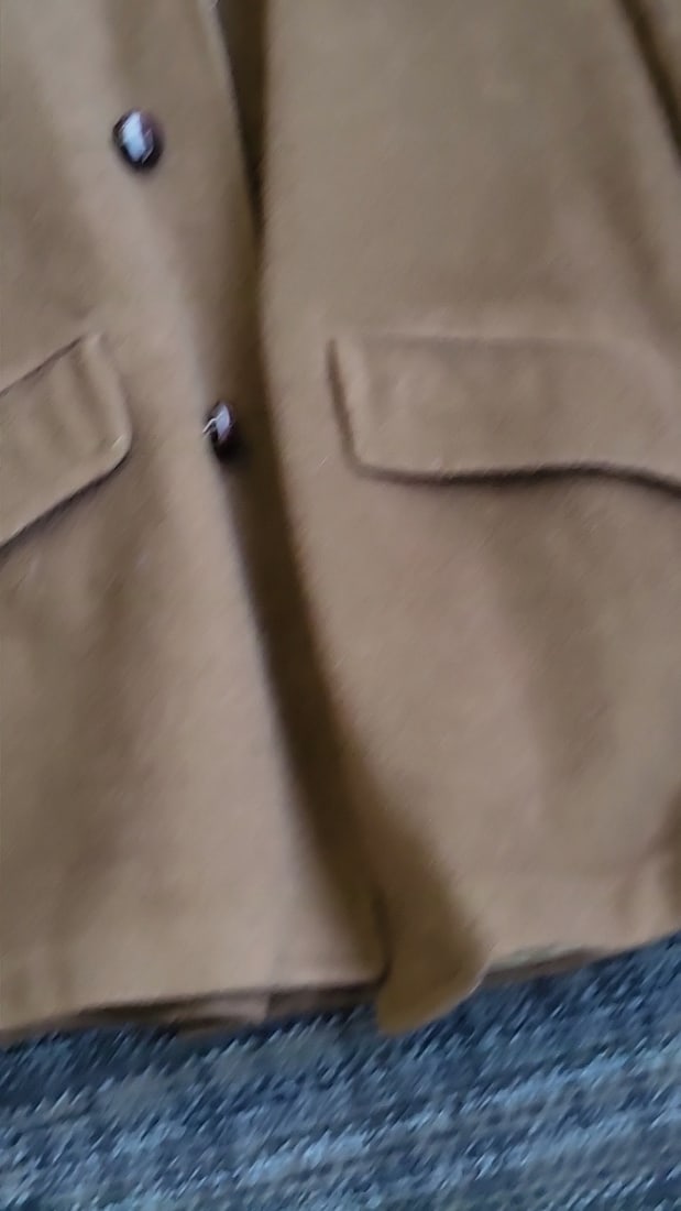 Pendleton Sir Pendleton Brown Wool Coat with Dark Pile Collar - 4