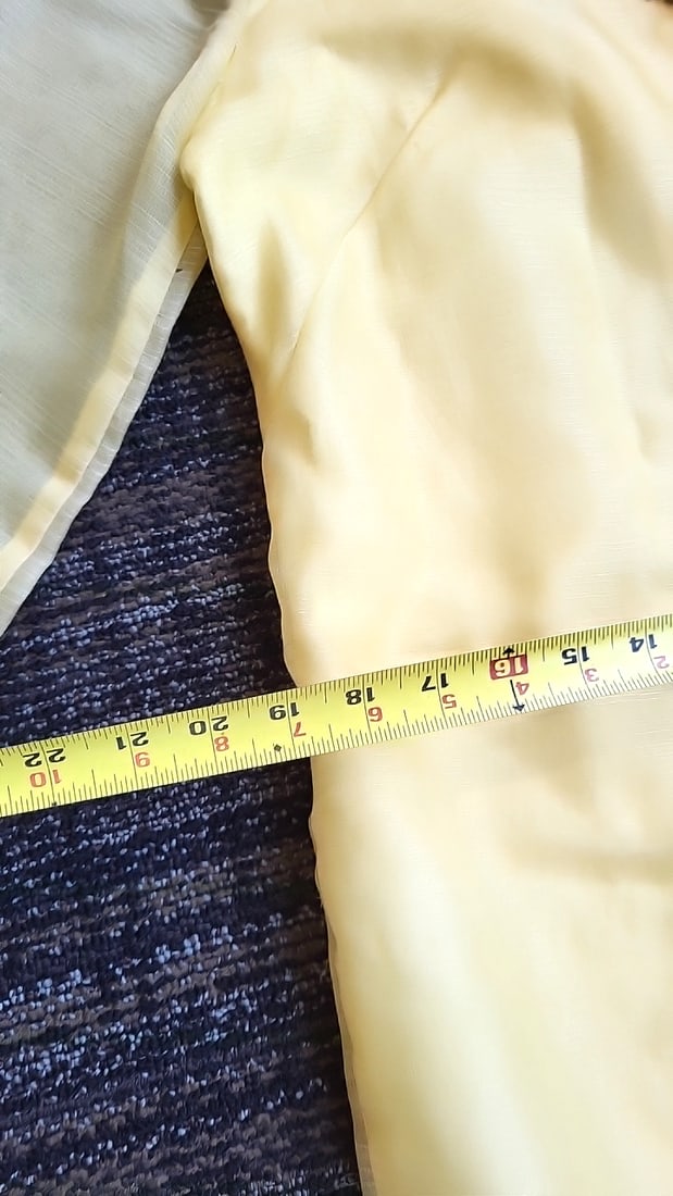 Alfred Shaheen The Master Printer Yellow Button-Front Long Sleeve Shirt Dress - 7